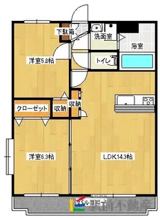 サンライズみやま【203号室】の間取り