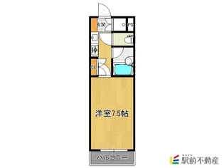 ヤナガワアイビースクエア【405号室】の間取り