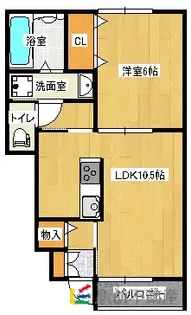 Pampton Court Ⅰ【102号室】の間取り