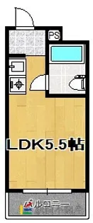 柿園ハイツ【6005号室】の間取り