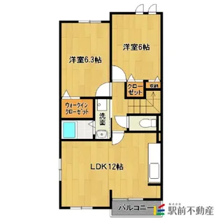 プリマヴェーラA棟【202号室】の間取り