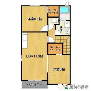 プリマヴェーラB棟【202号室】の間取り