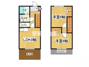 福岡県大川市大字一木【タウンハウス】の間取り