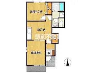 イーストレジデンス【1階】の間取り