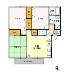 セジュール二本松C棟【201号室】の間取り