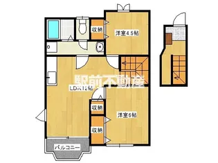 サニーパレス一条C棟【202号室】の間取り