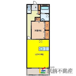 福岡県三潴郡大木町大字笹渕【アパート】の間取り