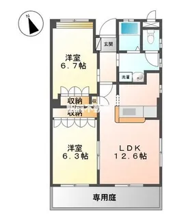 長浜ヒルズ【101号室】の間取り