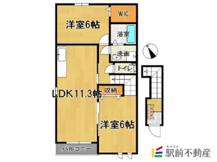 リバーイースト【2階】の間取り