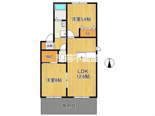 カーサポルポB棟【101号室】の間取り
