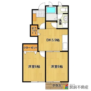ラシーヌⅢ四番館【1階】の間取り