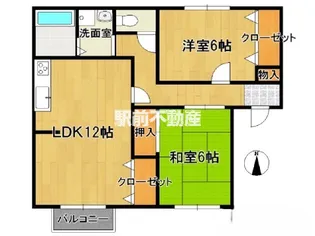 コーポヴィレッジ佃【202号室】の間取り