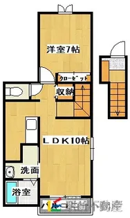 トリニティヴィレッジⅢ【201号室】の間取り