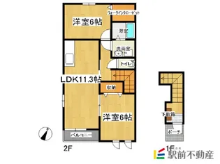 福岡県大川市大字榎津【アパート】の間取り