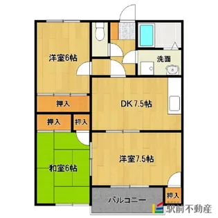 メゾニティ竹島B【103号室】の間取り