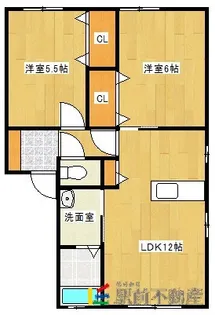 ルミエール八丁牟田A【201号室】の間取り