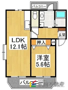 ロイヤルマンション美男川 別館都【2-2号室】の間取り
