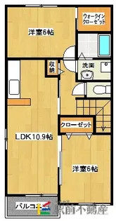 ヴィラ・クレインⅡ【201号室】の間取り