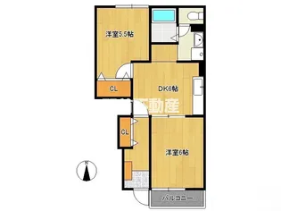 サン・ウィステリア【1階】の間取り