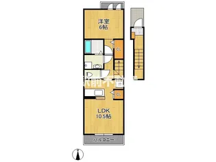 エレガンテ プレッソⅡA棟【2階】の間取り