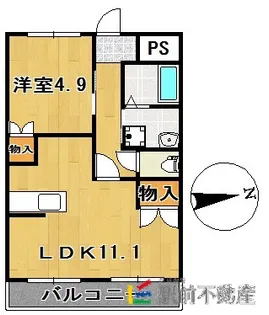 グランディール新栄町【201号室】の間取り