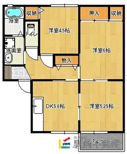 キャトルセゾンB棟【202号室】の間取り