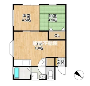 COURT M【101号室】の間取り