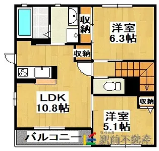 シャーメゾンジャンティ A棟【201号室】の間取り