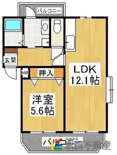 ロイヤルマンション美男川 別館都【3-2号室】の間取り