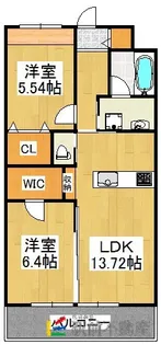 プリマヴェーラ一條【202号室】の間取り