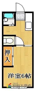 レジデンス古賀【203号室】の間取り