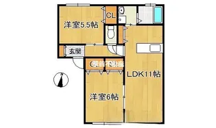 シャーメゾン矢加部A棟【202号室】の間取り