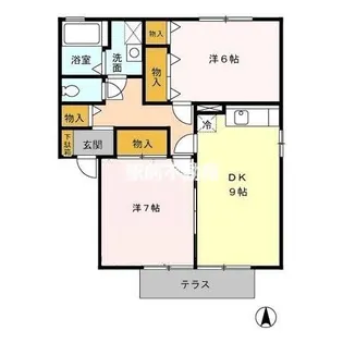 アムール・シャトーA棟【102号室】の間取り