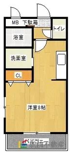 福岡県大牟田市上官町2丁目【アパート】の間取り