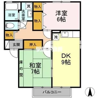 アムール・シャトーA棟【202号室】の間取り