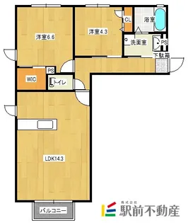 ラフィーネメゾン本町公園【C108号室】の間取り