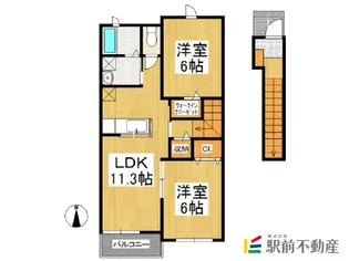 ウエスト・フィールドⅠ【204号室】の間取り