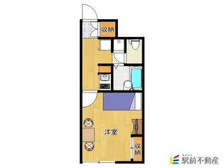レオパレス柳川駅前【1F号室】の間取り
