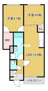 ポムダムール【1階】の間取り