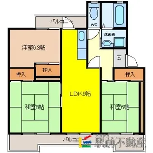 第2若津ハイツ【403号室】の間取り