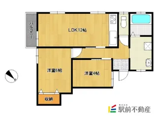 ロングヒルⅡ【2-B号室】の間取り