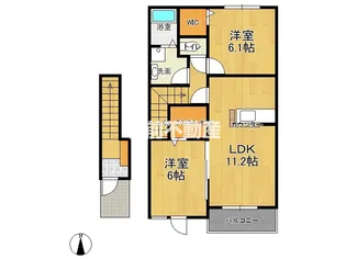 アベニール【203号室】の間取り