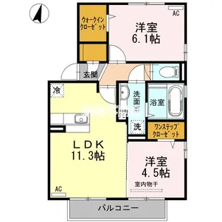 福岡県みやま市瀬高町大江【アパート】の間取り