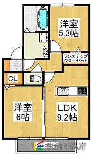 セジュール・アルジェント B棟【106号室】の間取り