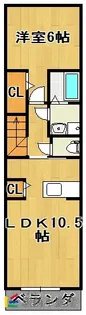 クラージュ コート【202号室】の間取り