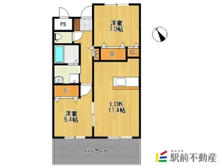 Sun・Happiness【201号室】の間取り