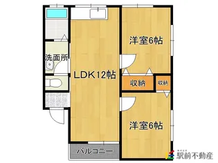 大江ハイツ優美【101号室】の間取り