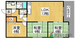サンパーク丸山【303号室】の間取り