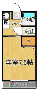 水野ハイツ【B202号室】の間取り