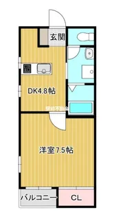 福岡県大牟田市臼井町【アパート】の間取り